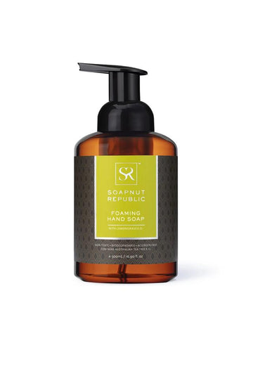 Naturally antiseptic and antifungal, blended with Lemongrass Essential Oil to produce non-toxic, moisturizing, antibacterial foaming hand soap that is hypoallergenic and gentle on all skin types. Delivers 70% more hand washes without artificial fragrance.